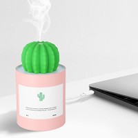 CHICTRY Portable USB Cool Mist Humidifier 280ML Mini Size Cute Cactus Air Diffuser Purifier Auto Shut-off for Home Office Yoga Spa Car Travel Desktop Pink One Size - B0793HJ8W4